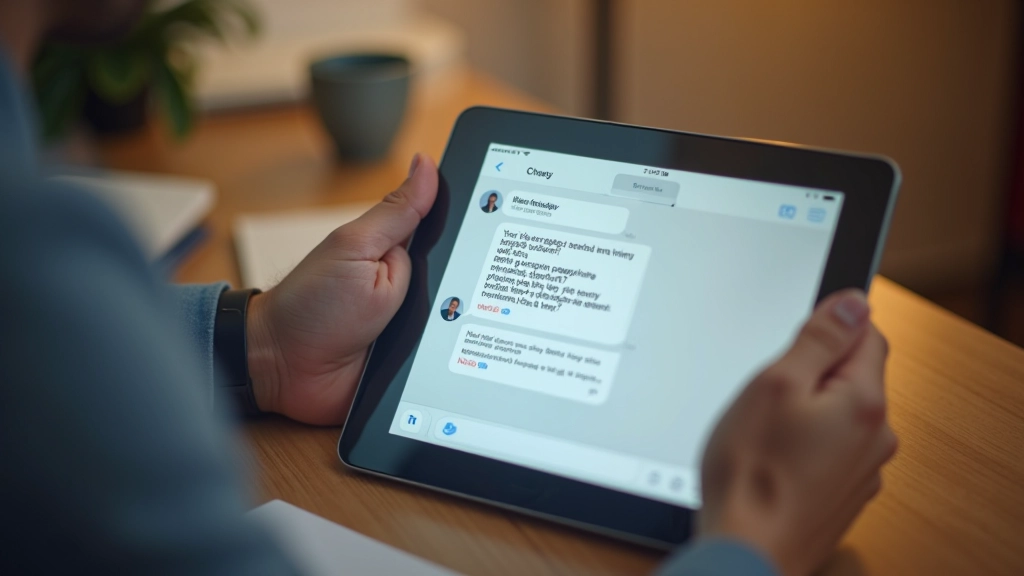 Multiple chat messages showing context-aware responses with delivery status and helpful suggestions