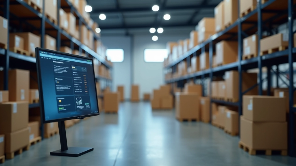 Modern logistics facility with tracking systems